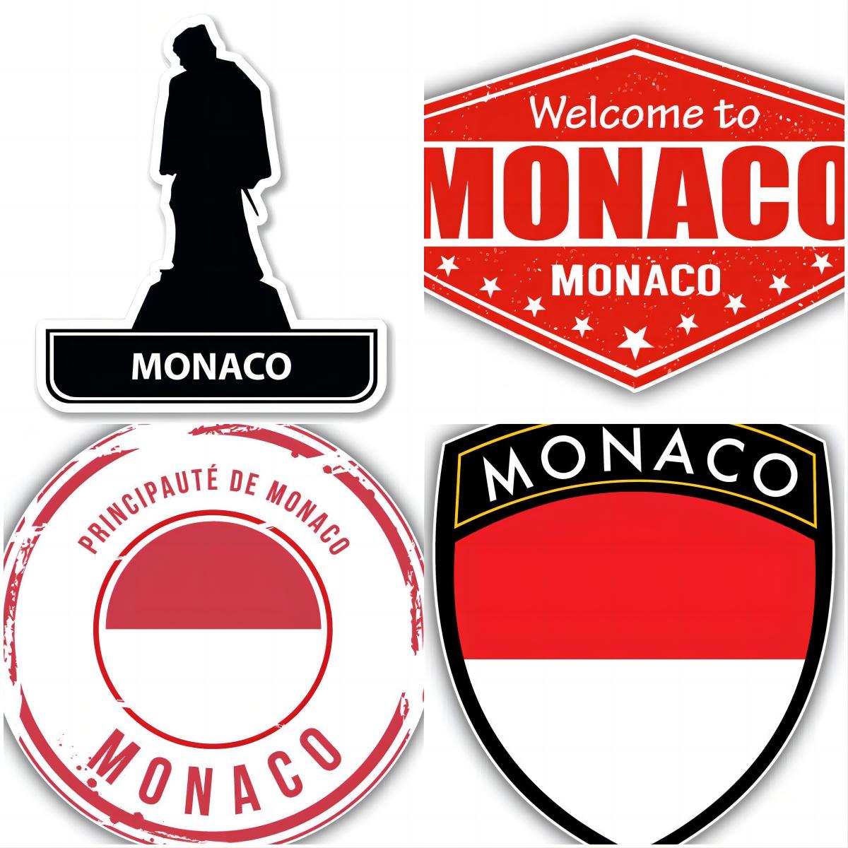 Laptop Accessories Kids - Monaco Flag Vinyl Decal Laptop Car