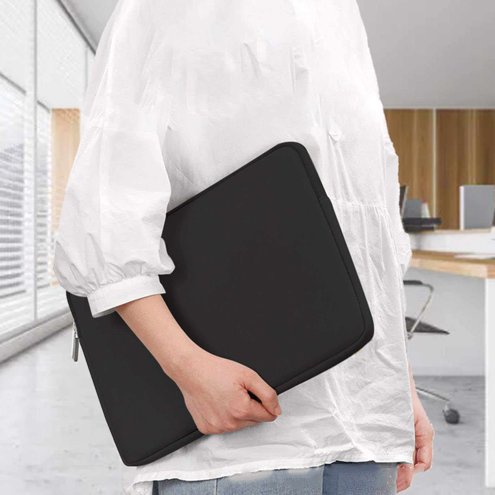 Laptop Sleeve Neoprene - Tablet Bag Black Water Proof Neoprene