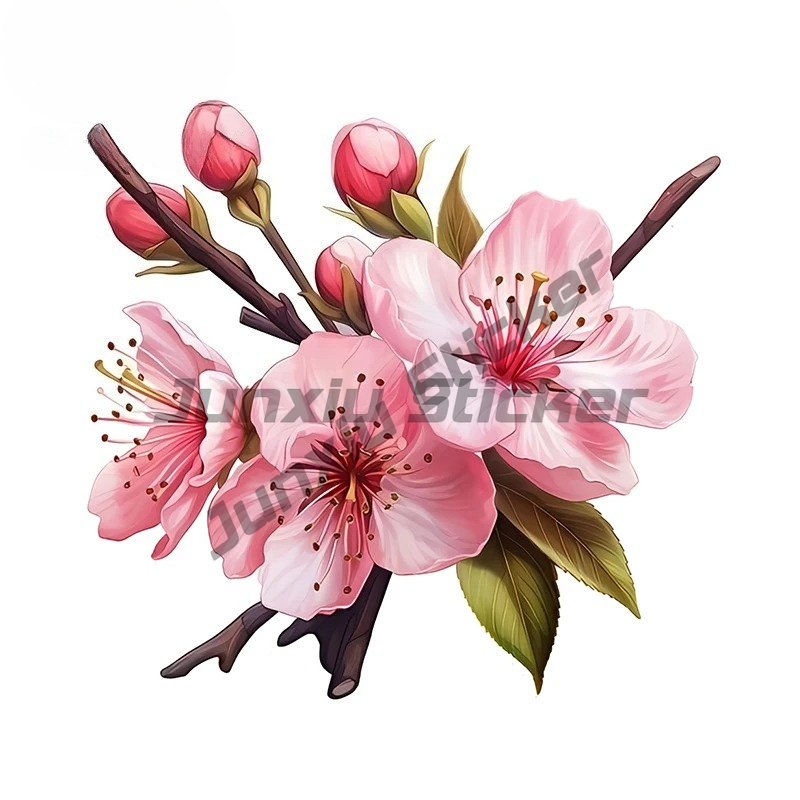 Pink Sakura Artstic Car Sticke - Laptop Accessories Pink review and price