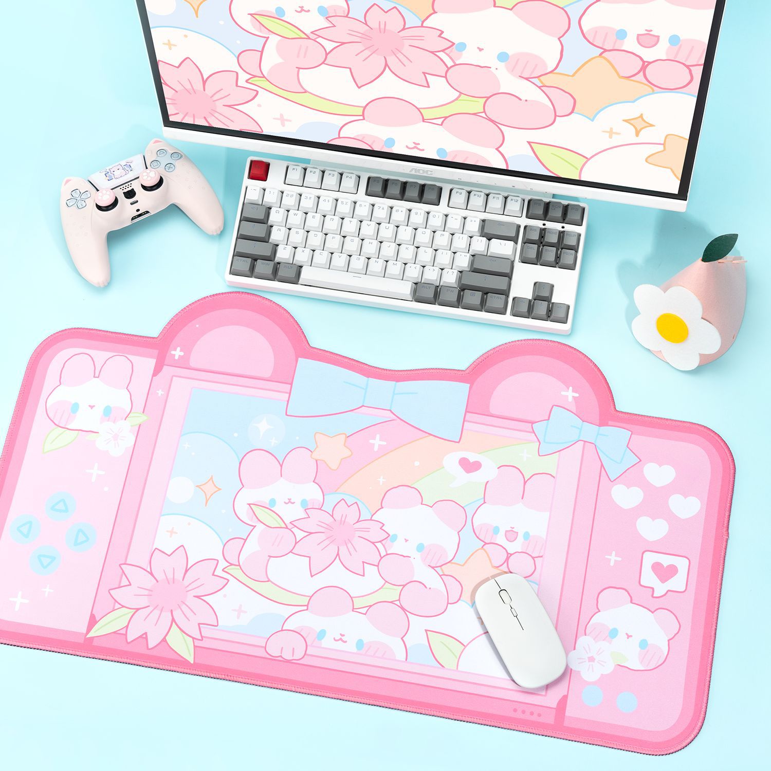 Extra Large Kawaii Gaming Mous - Laptop Accessories Pink review and price