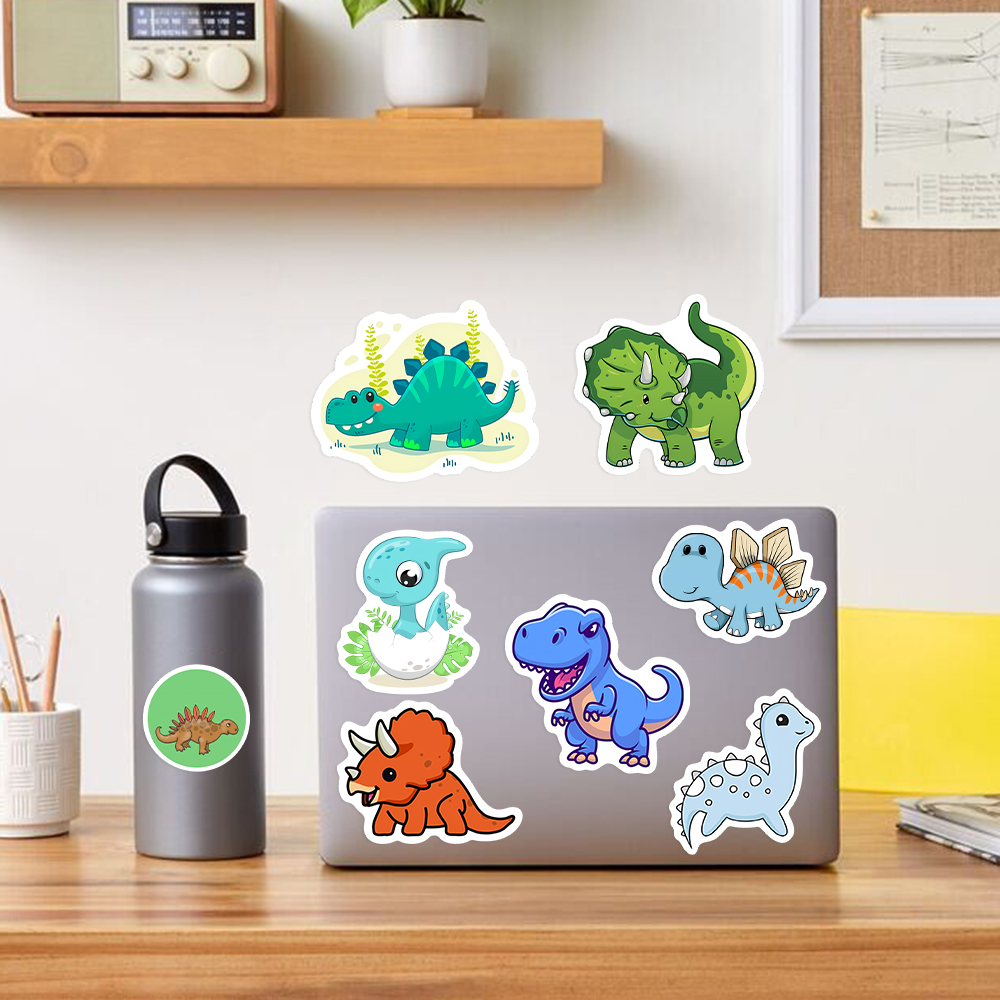Cute Lovely dinosaur Stickers  - Laptop Accessories Kids review and price